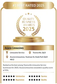 #1 Best Rated 2025 — Quality Business Awards, Acacia Limousines